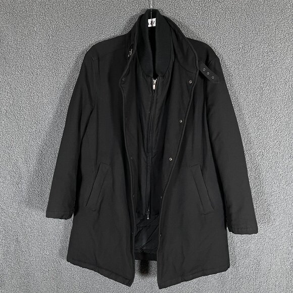 Loro Piana Storm System Zelander High Tenacity for Harry Rosen Wool Coat Size 52 - Picture 1 of 16